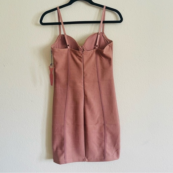 New Haute Monde body con bandage mini dress size Medium strappy sexy night out - Picture 11 of 12